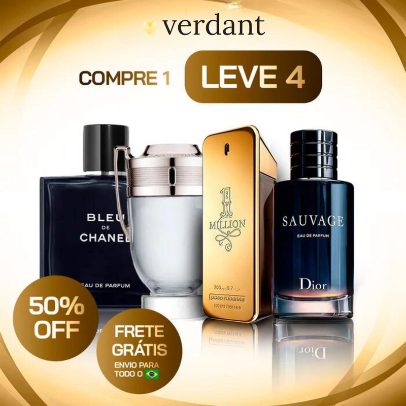 [PAGUE 1 LEVE4] Perfumes Masculinos Importados - 1 Million | Invictus | Sauvage | Bleu - Frete Grátis para todo o Brasil